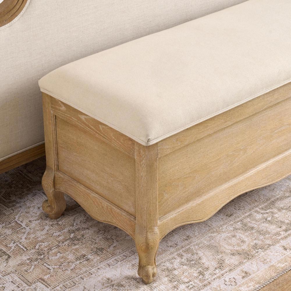 Sienna Beau Linen Ottoman Storage Bench